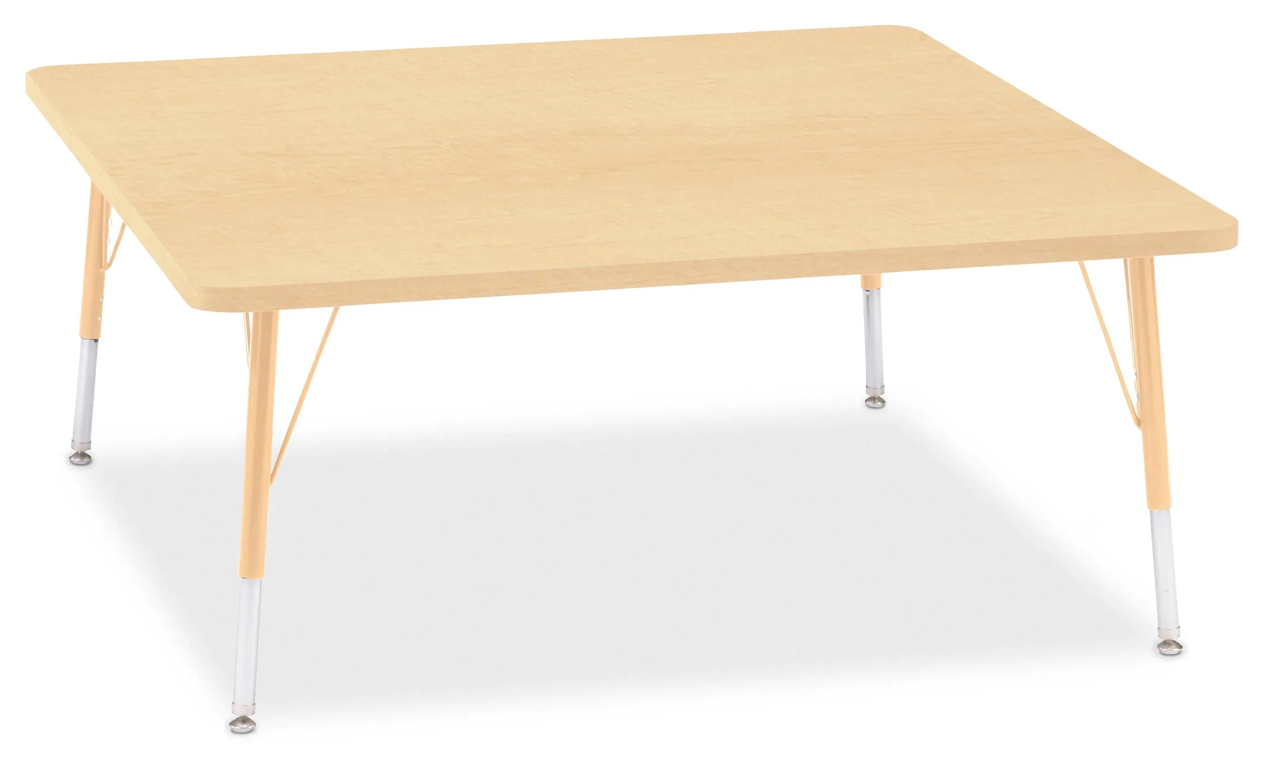 Berries® Square Activity Table - 48" X 48", E-height - Maple/Maple/Camel