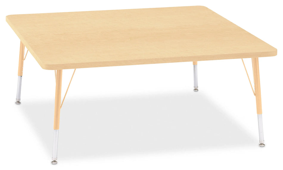 Berries® Square Activity Table - 48" X 48", E-height - Maple/Maple/Camel