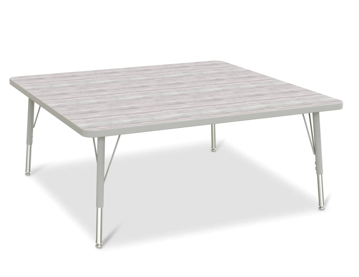Berries® Square Activity Table - 48" X 48", E-height - Driftwood Gray/Gray/Gray