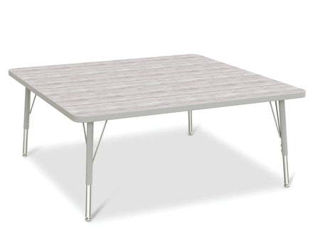 Berries® Square Activity Table - 48" X 48", E-height - Driftwood Gray/Gray/Gray