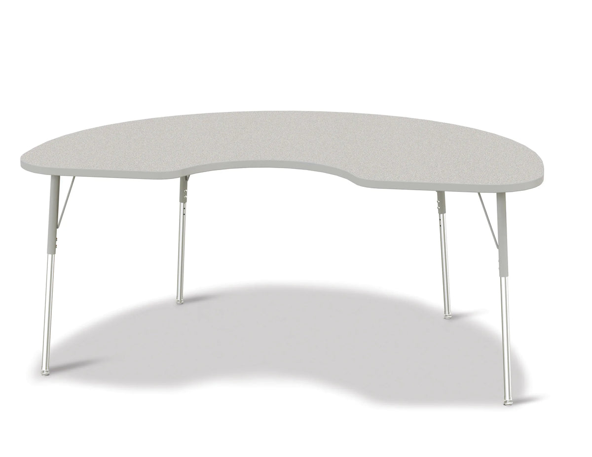 Berries® Kidney Activity Table - 48" X 72", A-height - Freckled Gray/Gray/Gray