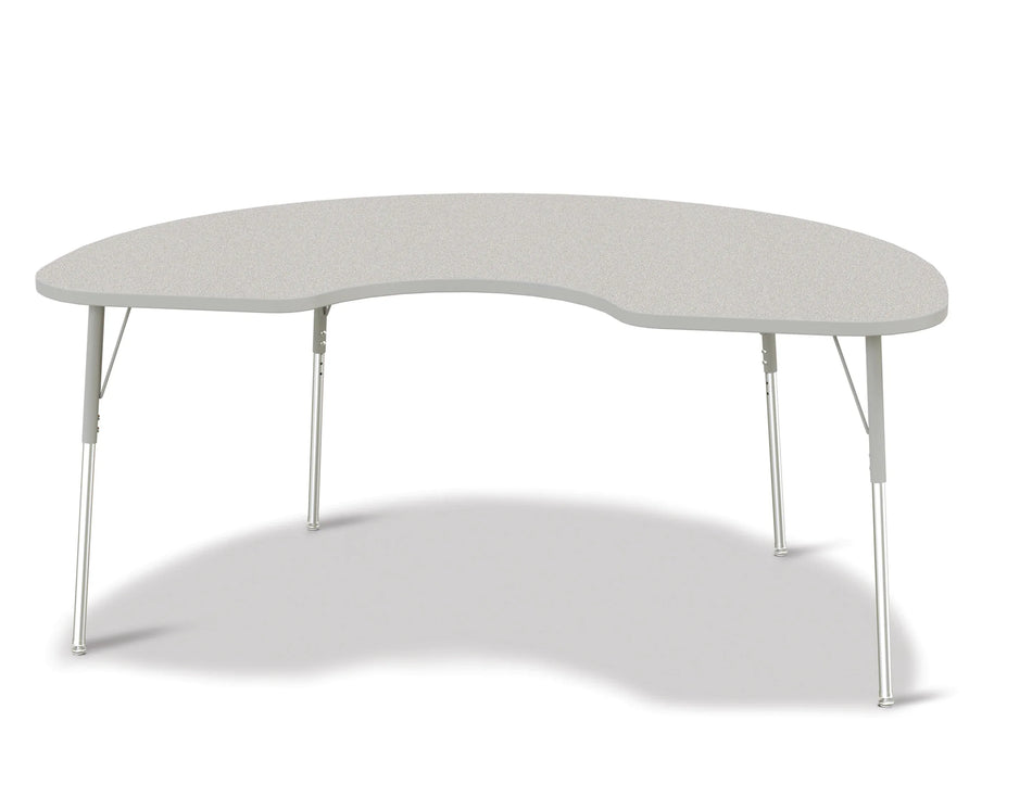 Berries® Kidney Activity Table - 48" X 72", A-height - Freckled Gray/Gray/Gray