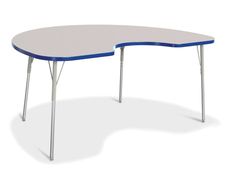 Berries® Kidney Activity Table - 48" X 72", A-height - Freckled Gray/Blue/Gray