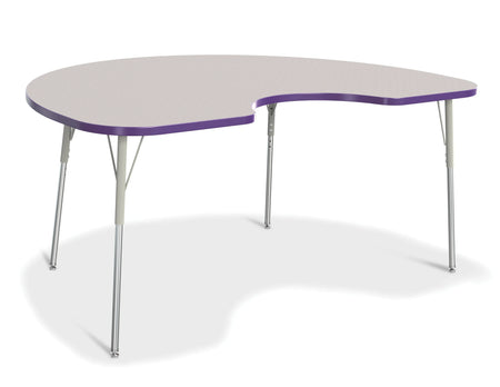 Berries® Kidney Activity Table - 48" X 72", A-height - Freckled Gray/Purple/Gray