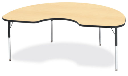 Berries® Kidney Activity Table - 48" X 72", A-height - Maple/Black/Black