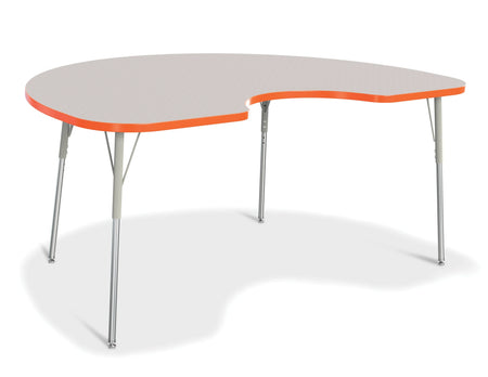 Berries® Kidney Activity Table - 48" X 72", A-height - Freckled Gray/Orange/Gray