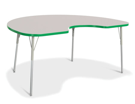 Berries® Kidney Activity Table - 48" X 72", A-height - Freckled Gray/Green/Gray