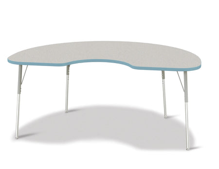 Berries® Kidney Activity Table - 48" X 72", A-height - Freckled Gray/Coastal Blue/Gray