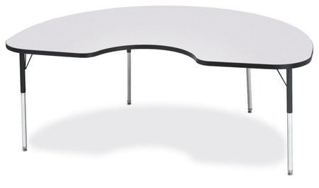 Berries® Kidney Activity Table - 48" X 72", A-height - Freckled Gray/Black/Black