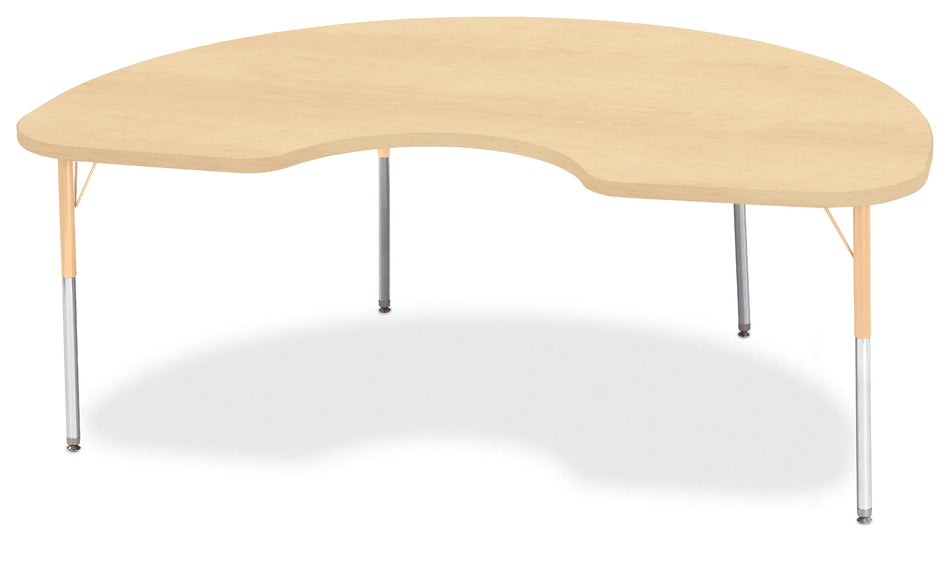 Berries® Kidney Activity Table - 48" X 72", A-height - Maple/Maple/Camel