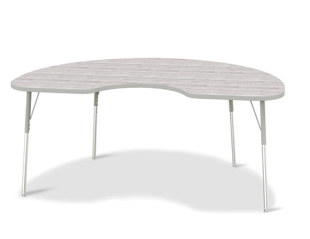 Berries® Kidney Activity Table - 48" X 72", A-height - Driftwood Gray/Gray/Gray