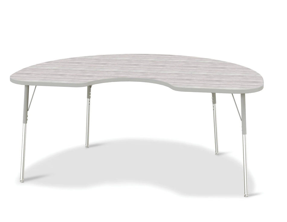 Berries® Kidney Activity Table - 48" X 72", A-height - Driftwood Gray/Gray/Gray