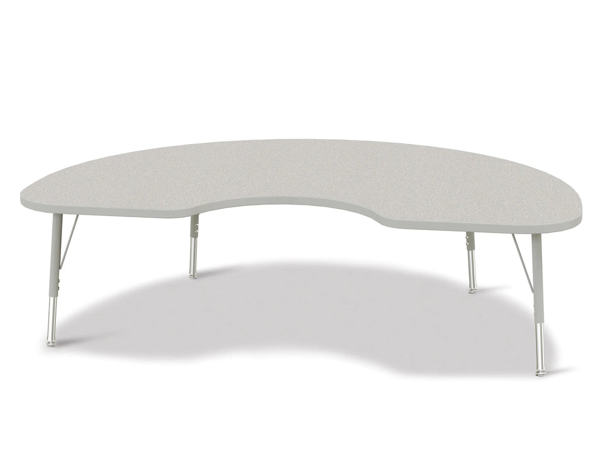 Berries® Kidney Activity Table - 48" X 72", E-height - Freckled Gray/Gray/Gray