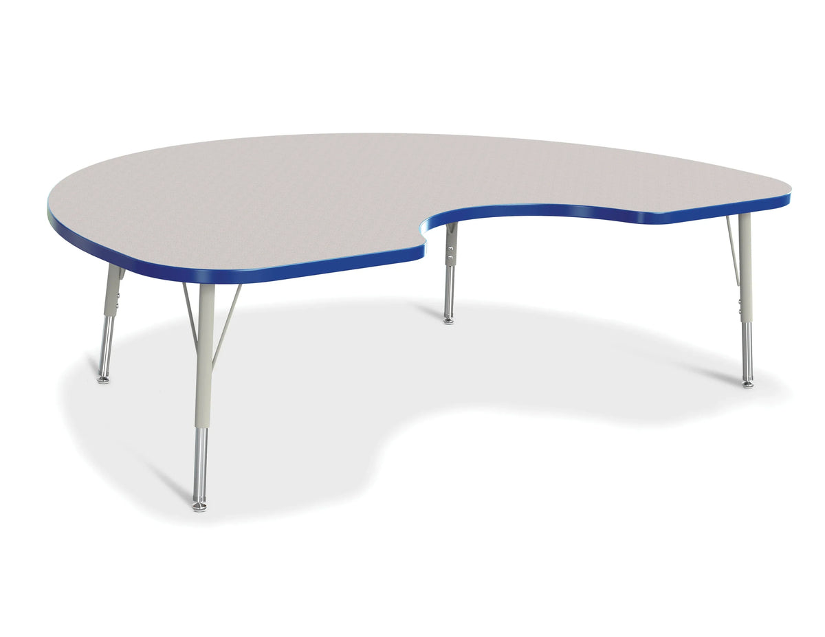 Berries® Kidney Activity Table - 48" X 72", E-height - Freckled Gray/Blue/Gray