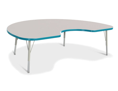Berries® Kidney Activity Table - 48" X 72", E-height - Freckled Gray/Teal/Gray