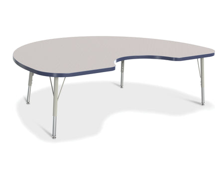 Berries® Kidney Activity Table - 48" X 72", E-height - Freckled Gray/Navy/Gray
