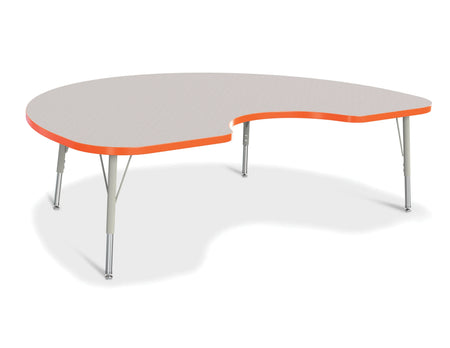 Berries® Kidney Activity Table - 48" X 72", E-height - Freckled Gray/Orange/Gray