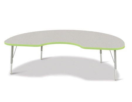 Berries® Kidney Activity Table - 48" X 72", E-height - Freckled Gray/Key Lime/Gray