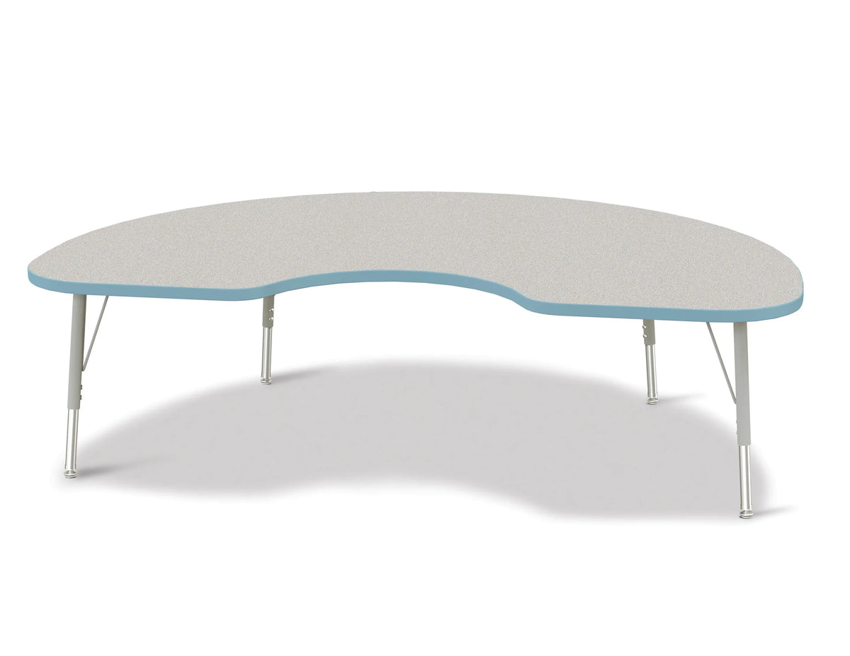 Berries® Kidney Activity Table - 48" X 72", E-height - Freckled Gray/Coastal Blue/Gray
