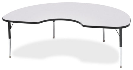 Berries® Kidney Activity Table - 48" X 72", E-height - Freckled Gray/Black/Black