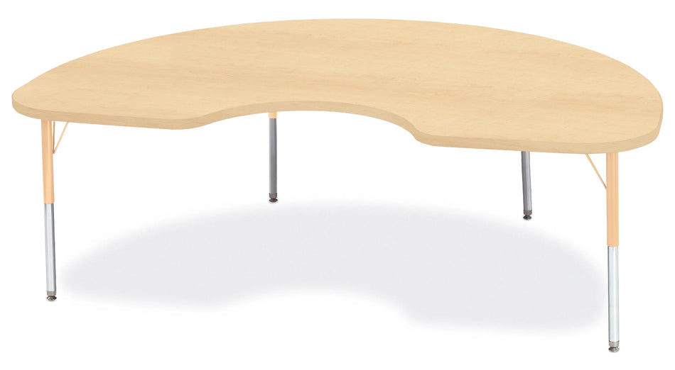 Berries® Kidney Activity Table - 48" X 72", E-height - Maple/Maple/Camel