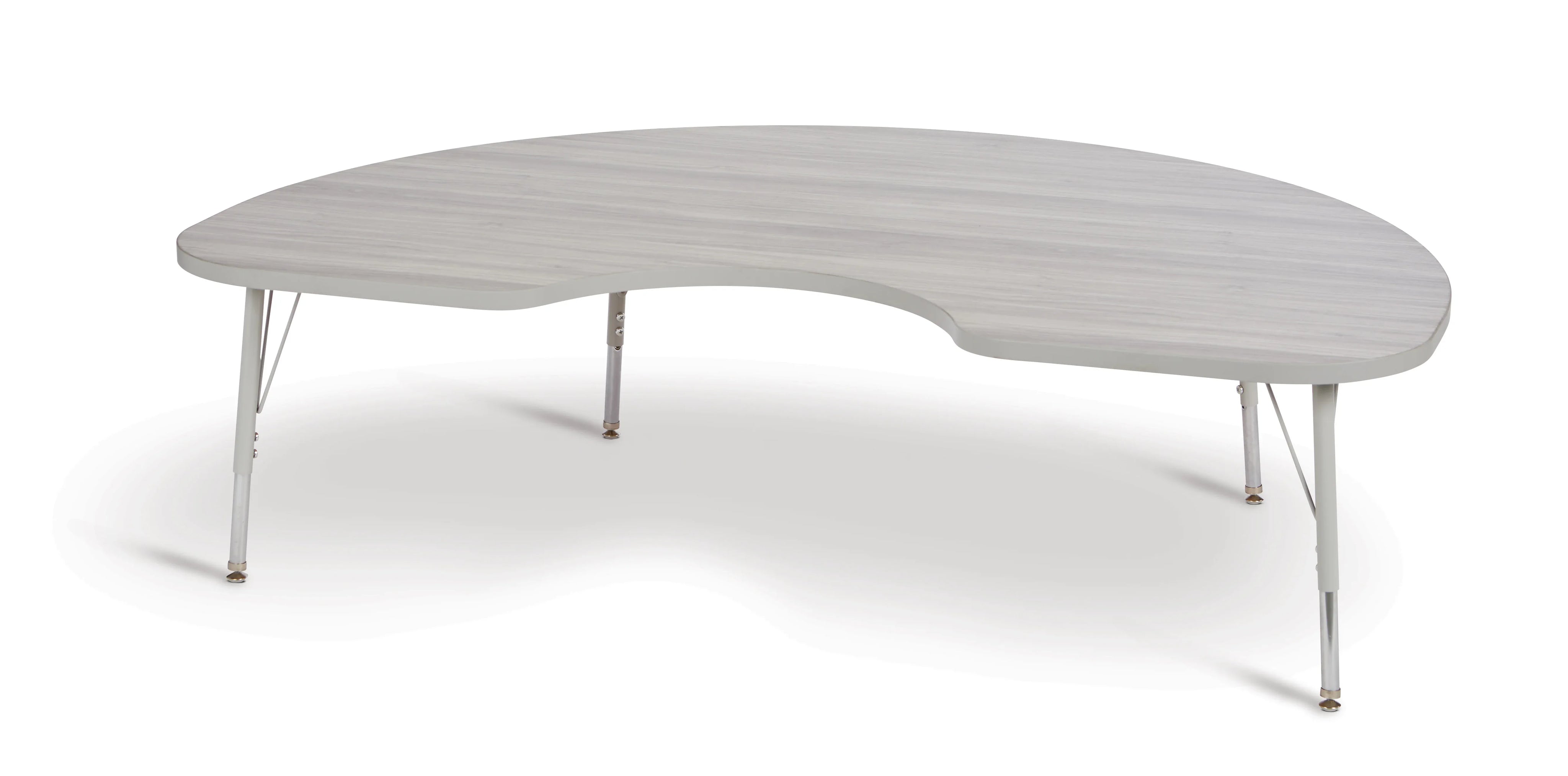 Berries® Kidney Activity Table - 48" X 72", E-height - Driftwood Gray/Gray/Gray