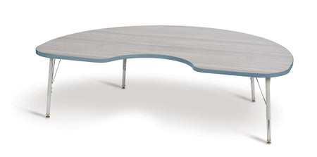 Berries® Kidney Activity Table - 48" X 72", E-height - Driftwood Gray/Coastal Blue/Gray