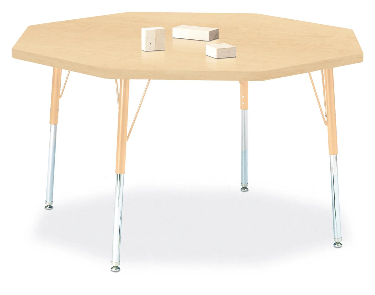 Berries® Octagon Activity Table - 48" X 48", A-height - Maple/Maple/Camel