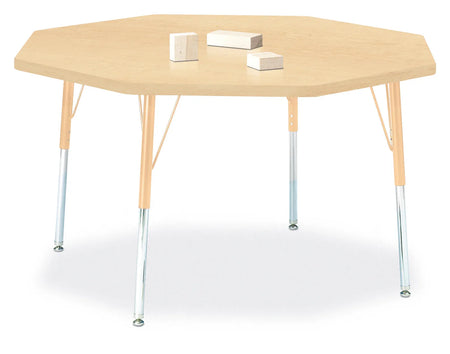 Berries® Octagon Activity Table - 48" X 48", A-height - Maple/Maple/Camel