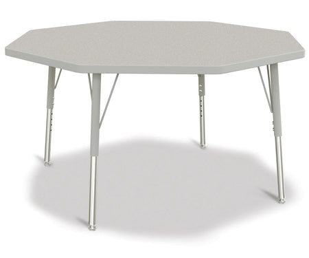 Berries® Octagon Activity Table - 48" X 48", E-height - Freckled Gray/Gray/Gray
