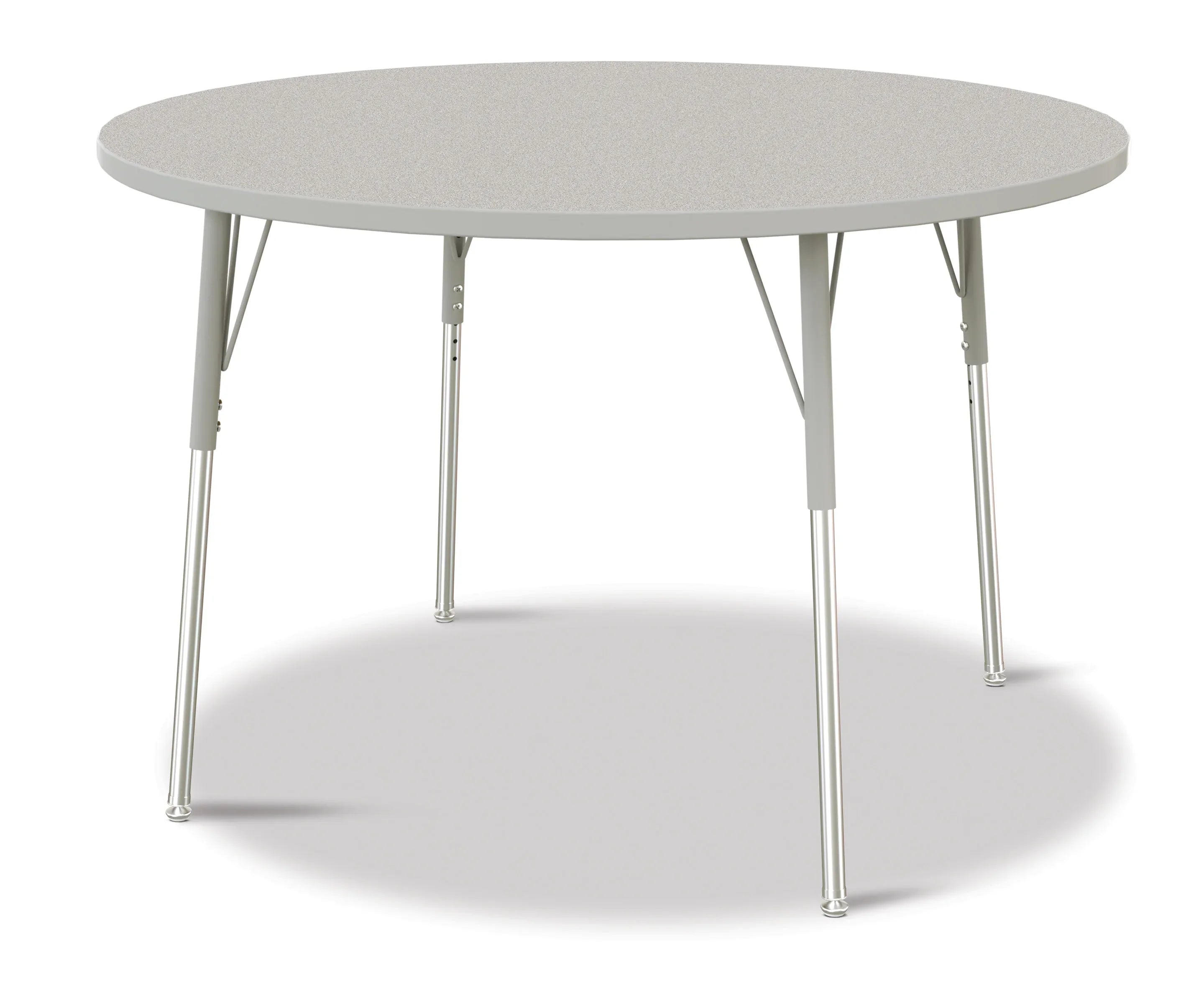 Berries® Round Activity Table - 48" Diameter, A-height - Freckled Gray/Gray/Gray