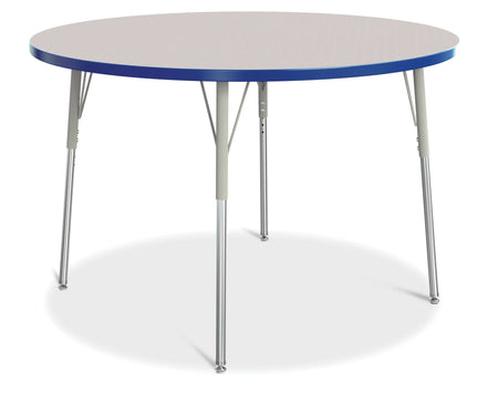 Berries® Round Activity Table - 48" Diameter, A-height - Freckled Gray/Blue/Gray