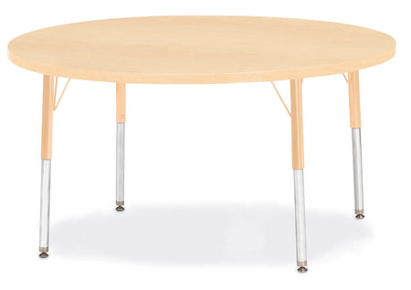 Berries® Round Activity Table - 48" Diameter, A-height - Maple/Maple/Camel