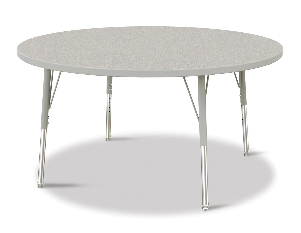 Berries® Round Activity Table - 48" Diameter, E-height - Freckled Gray/Gray/Gray