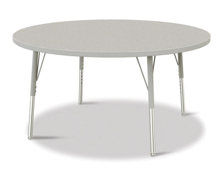 Berries® Round Activity Table - 48" Diameter, E-height - Freckled Gray/Gray/Gray