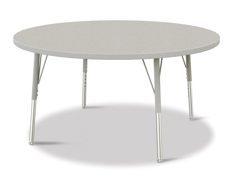 Berries® Round Activity Table - 48" Diameter, E-height - Freckled Gray/Gray/Gray