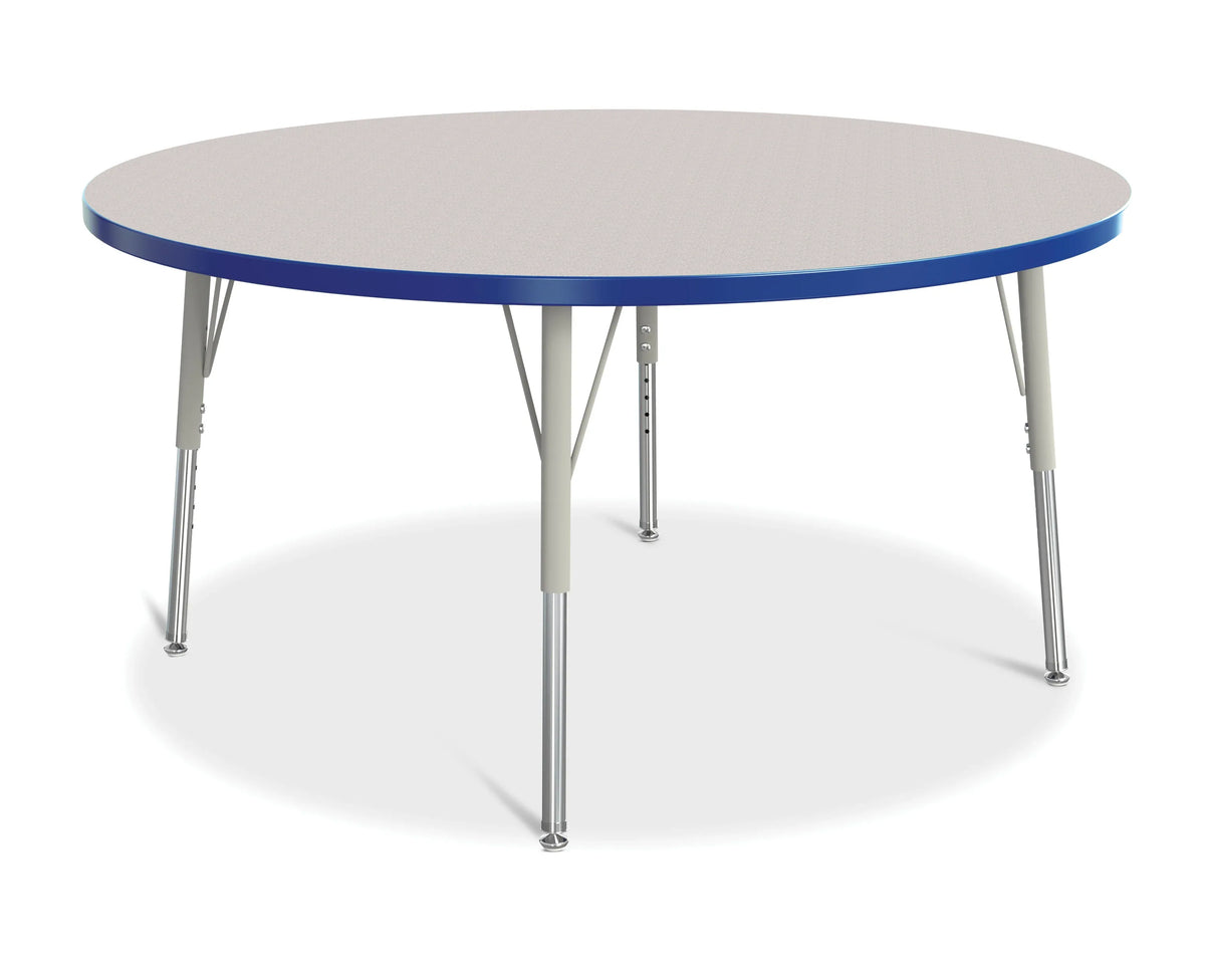 Berries® Round Activity Table - 48" Diameter, E-height - Freckled Gray/Blue/Gray