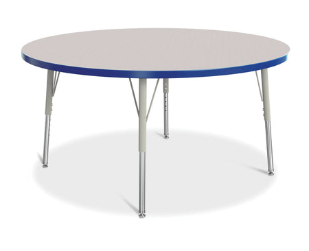 Berries® Round Activity Table - 48" Diameter, E-height - Freckled Gray/Blue/Gray
