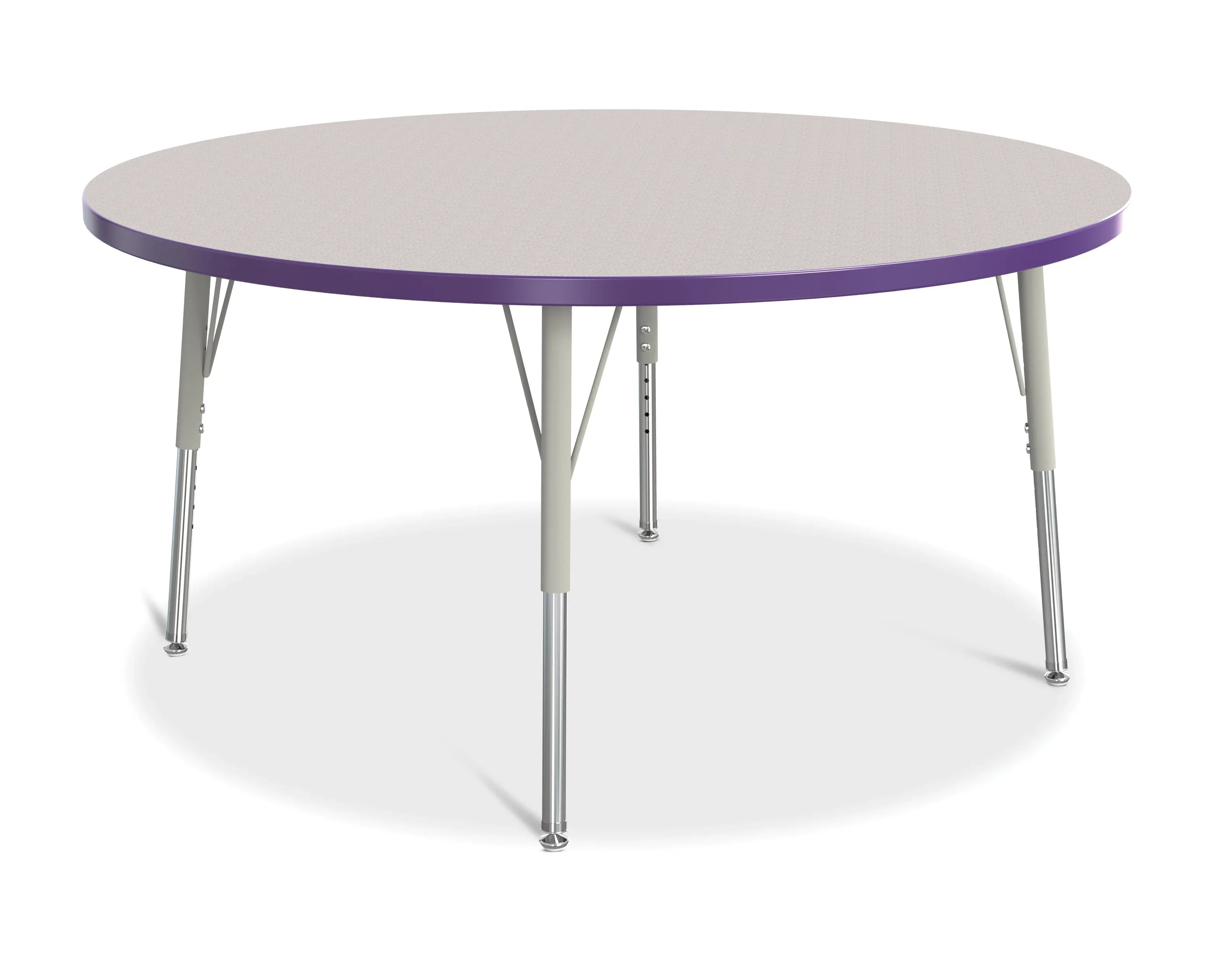 Berries® Round Activity Table - 48" Diameter, E-height - Freckled Gray/Purple/Gray