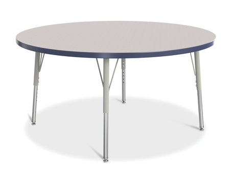 Berries® Round Activity Table - 48" Diameter, E-height - Freckled Gray/Navy/Gray