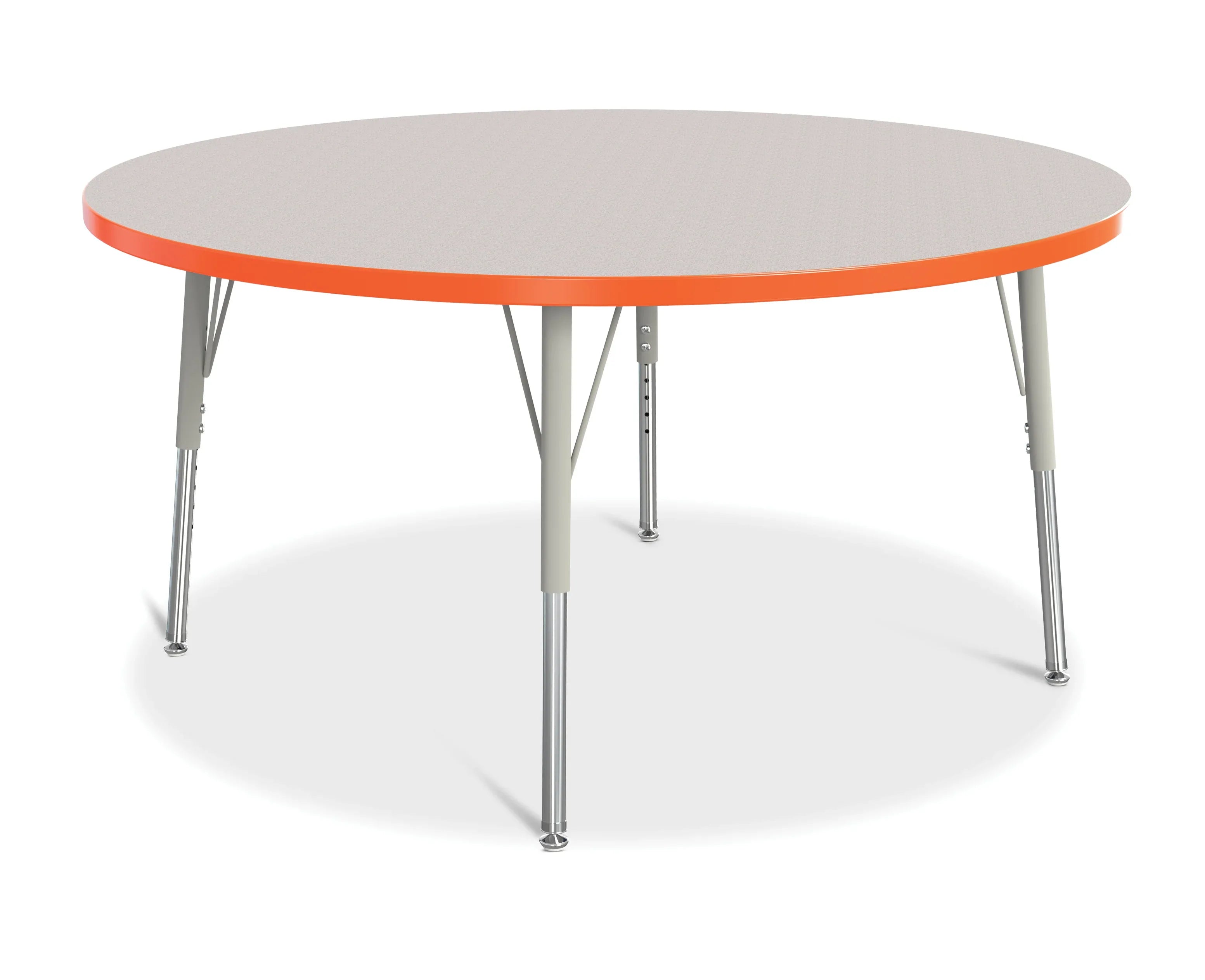 Berries® Round Activity Table - 48" Diameter, E-height - Freckled Gray/Orange/Gray