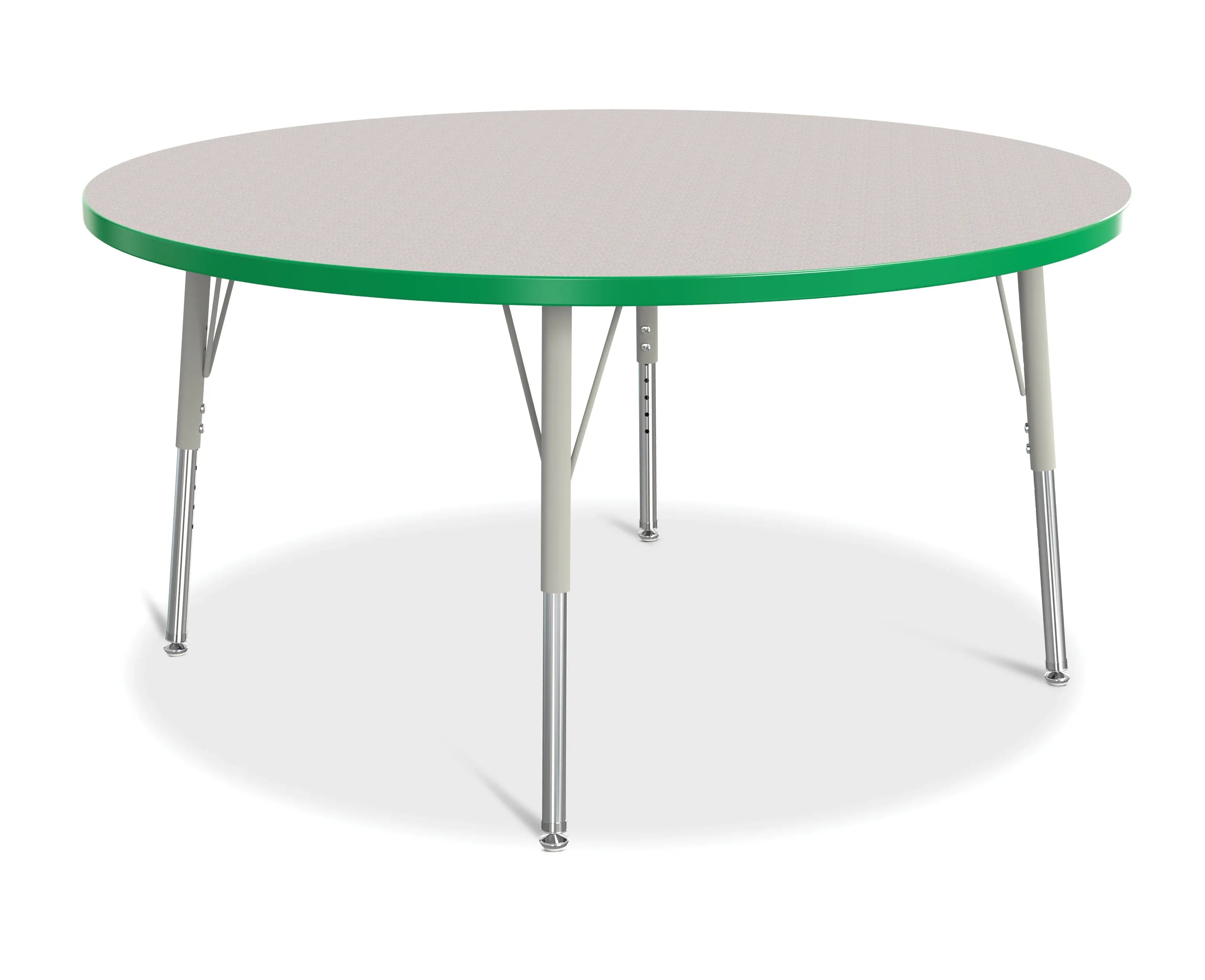 Berries® Round Activity Table - 48" Diameter, E-height - Freckled Gray/Green/Gray