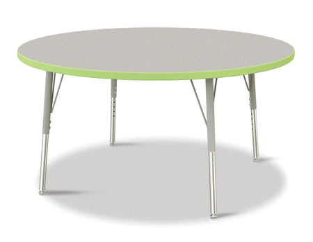 Berries® Round Activity Table - 48" Diameter, E-height - Freckled Gray/Key Lime/Gray