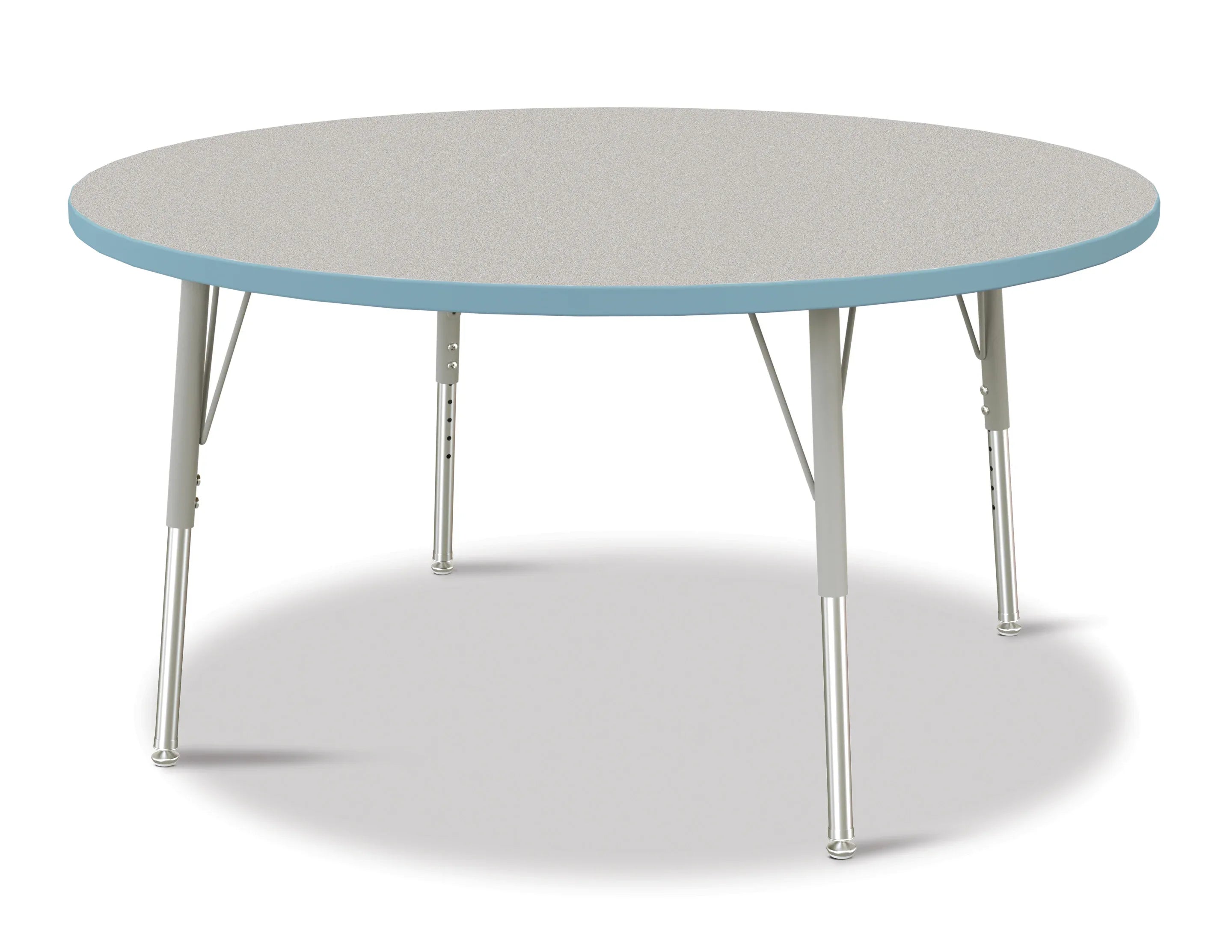 Berries® Round Activity Table - 48" Diameter, E-height - Freckled Gray/Coastal Blue/Gray