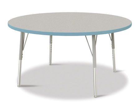Berries® Round Activity Table - 48" Diameter, E-height - Freckled Gray/Coastal Blue/Gray