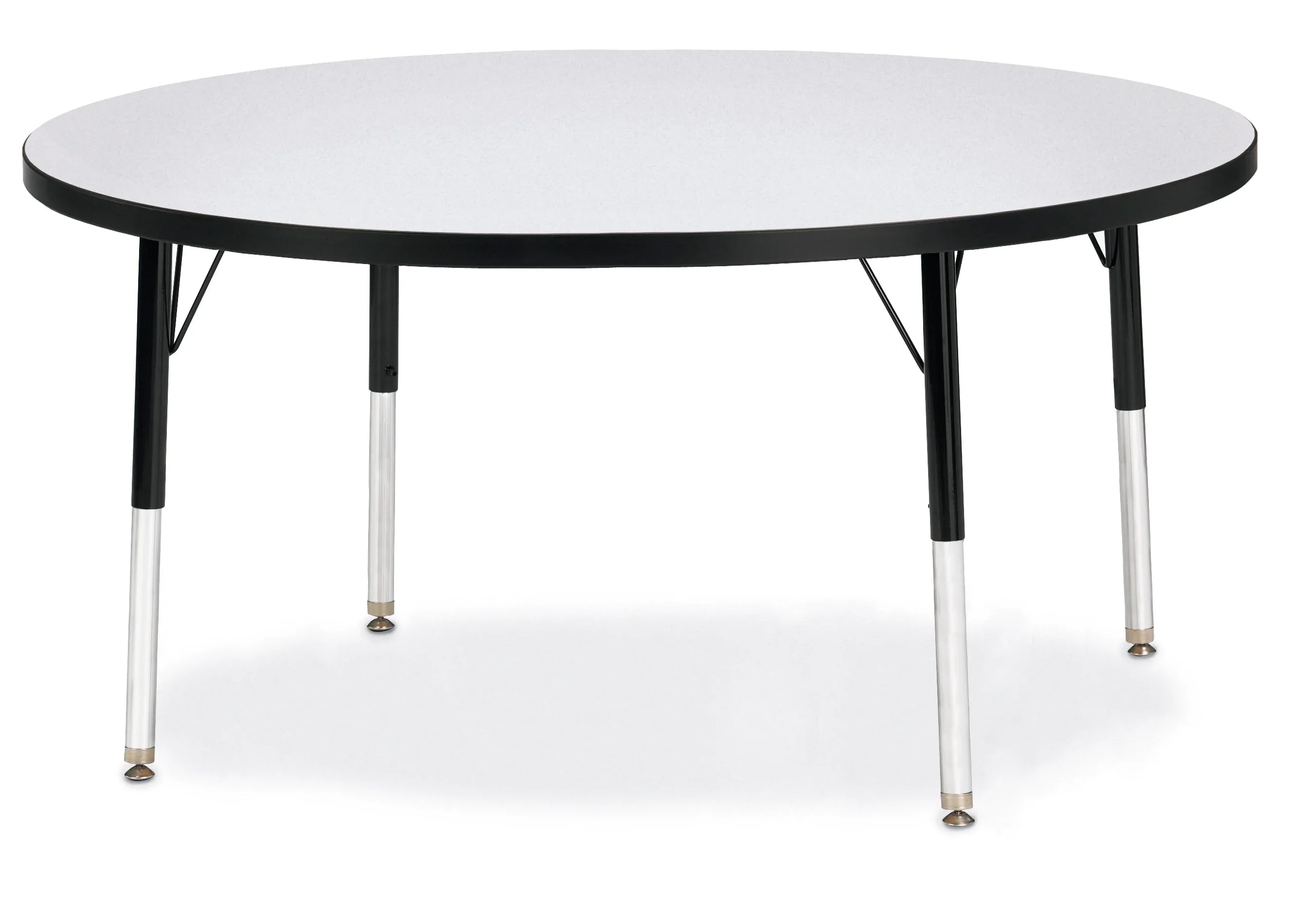 Berries® Round Activity Table - 48" Diameter, E-height - Freckled Gray/Black/Black