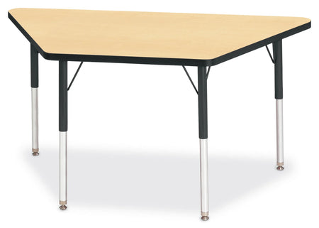 Berries® Trapezoid Activity Tables - 24" X 48", A-height - Maple/Black/Black