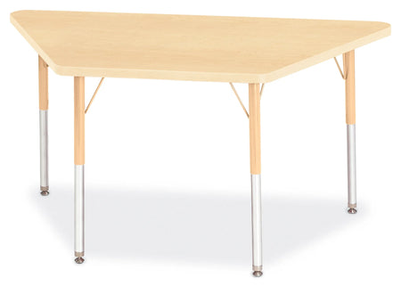 Berries® Trapezoid Activity Tables - 24" X 48", A-height - Maple/Maple/Camel