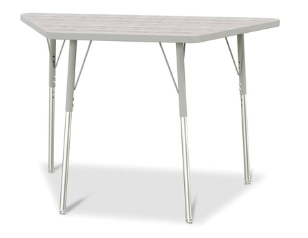 Berries® Trapezoid Activity Table - 24" X 48", A-height - Driftwood Gray/Gray/Gray