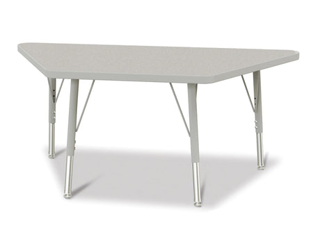 Berries® Trapezoid Activity Tables - 24" X 48", A-height - Freckled Gray/Gray/Gray